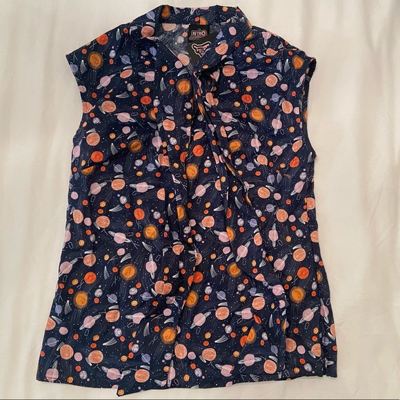 NWT ModCloth Always in Orbit Tie-Neck Top - Picture 5 of 8
